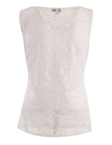 Camiseta 60% algodon 40% poliester devore sin mangas