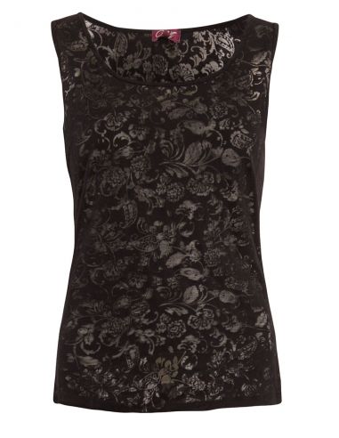 Camiseta 60% algodon 40% poliester devore sin mangas