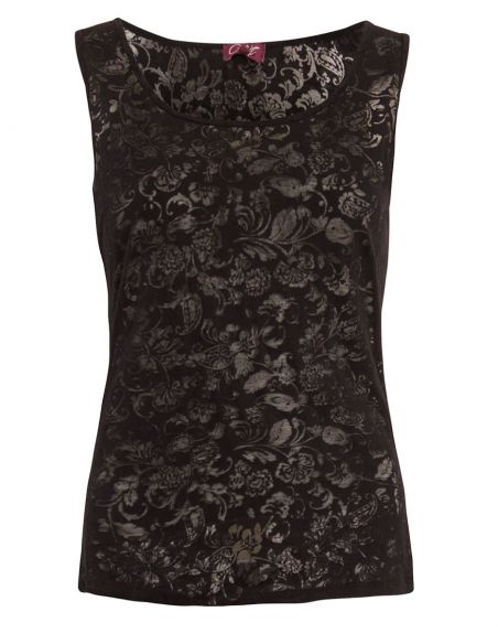 Camiseta 60% algodon 40% poliester devore sin mangas