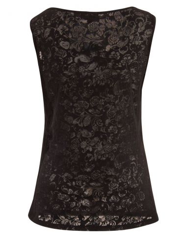 Camiseta 60% algodon 40% poliester devore sin mangas