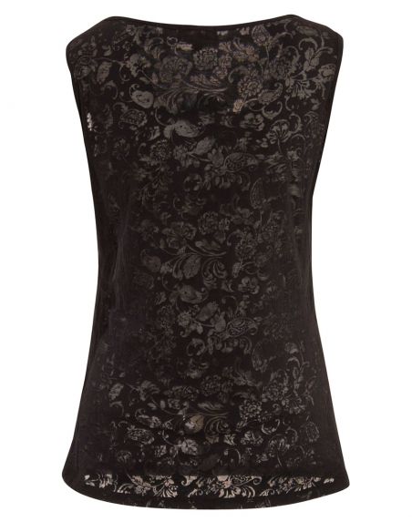 Camiseta 60% algodon 40% poliester devore sin mangas