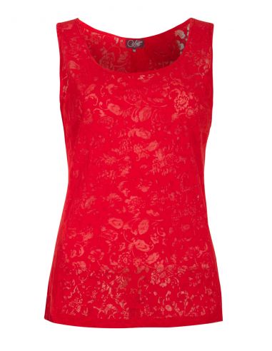 Camiseta 60% algodon 40% poliester devore sin mangas