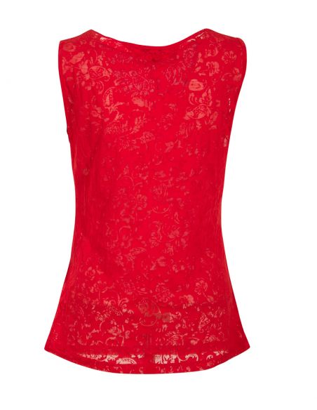 Camiseta 60% algodon 40% poliester devore sin mangas