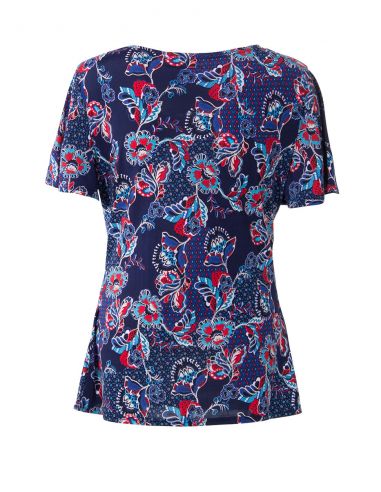 Camiseta 96% poliester 4% elastano mangas cortas estampado miel