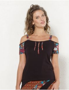 Camiseta 97% algodon 3% elastano estampado malaga