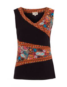 Camiseta 97% algodon 3% elastano sin mangas con patchs 2