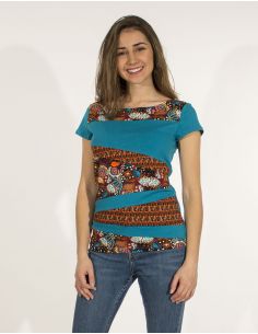 Camiseta 97% algodon 3% elastano mangas cortas con patchs 2