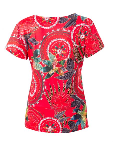 Camiseta 95% poliester 5% elastano estampado monaco