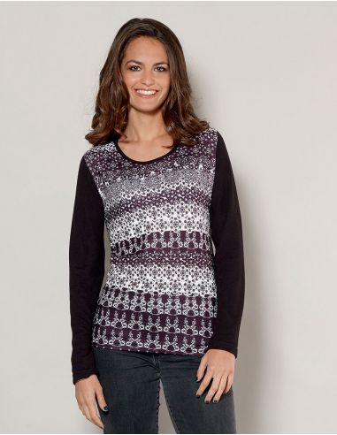 Camiseta 97% poliester 3% elastano delante estampado western