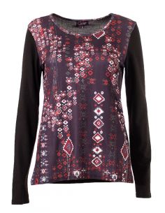 Camiseta 97% poliester 3% elastano delante estampado navajo 2