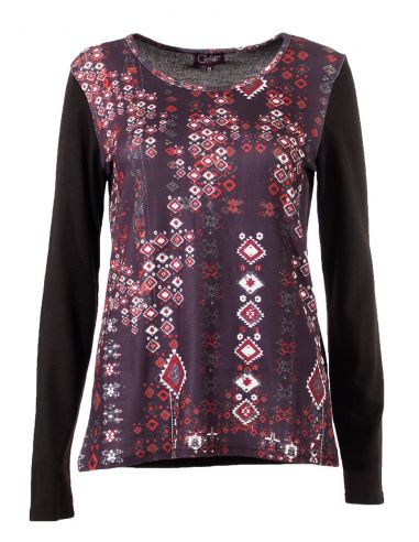 Camiseta 97% poliester 3% elastano delante estampado navajo