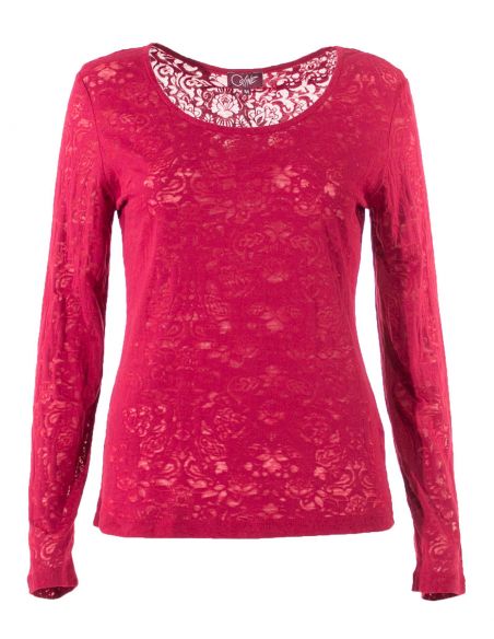 Camiseta 60% algodon 40% poliester devore cuello redondo