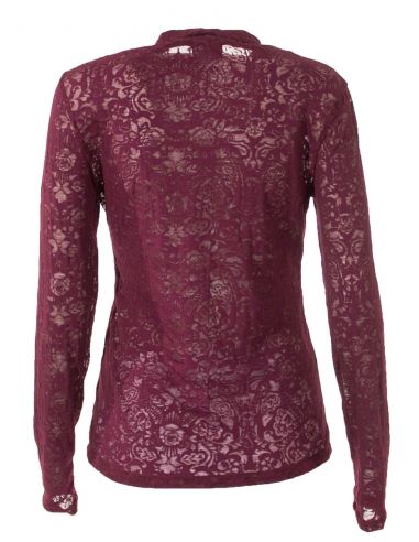 Camiseta 60% algodon 40% poliester devore cuello cheminea