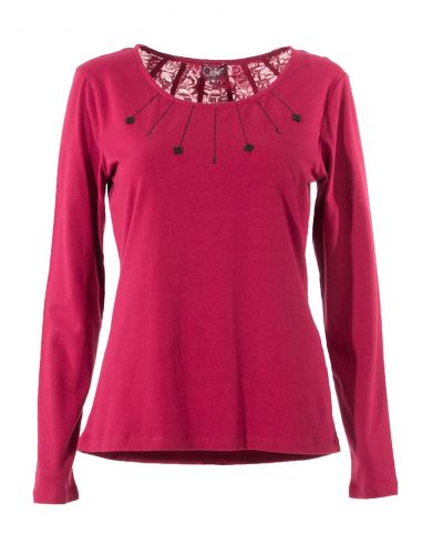 Camiseta 97% algodon 3% elastano cuello redondo