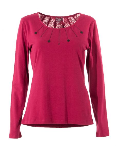 Camiseta 97% algodon 3% elastano cuello redondo