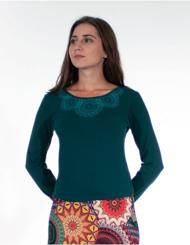 Camiseta 95% algodón 5% elastano mangas largas