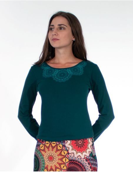 Camiseta 95% algodón 5% elastano mangas largas