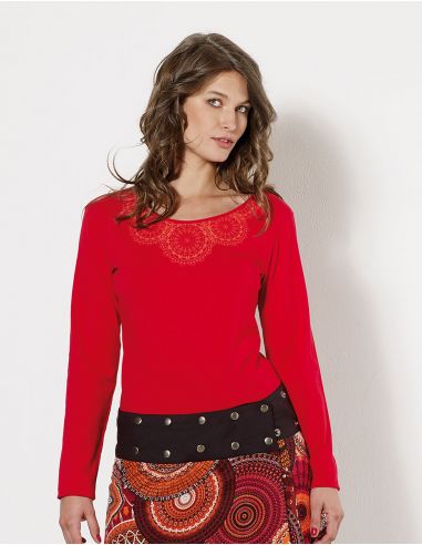 Camiseta 95% algodón 5% elastano mangas largas