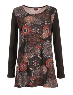 Tunica malla 95% poliéster 5% elastano estampado afro 2