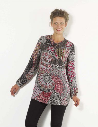 Tunica viscosa estampado camaleón