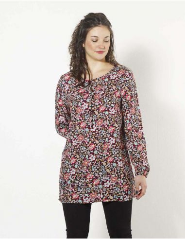 Tunica viscosa twill estampado primavera