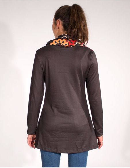 Tunica malla 97% poliester 3% elastano estampado plaza 