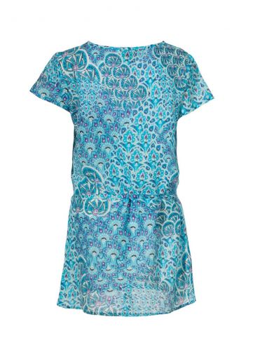 Tunica velo de algodon mangas cortas estampado funny