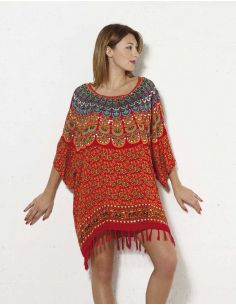 Tunica viscosa flecos con mandalas