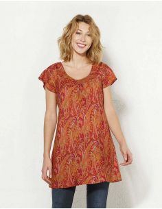 Tunica poliester mangas cortas sari