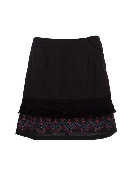 Jupe Coton Avec Franges