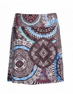 Falda malla 95% poliester5% elastano estampado maori 2