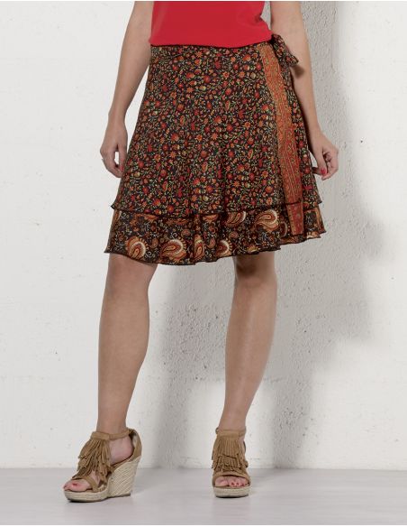 Falda corta poliester cruzada 50 cm