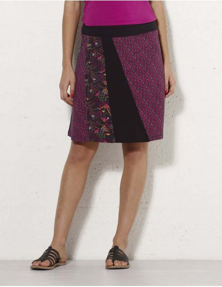 Falda malla 97% algodon 3% elastano mix patch 