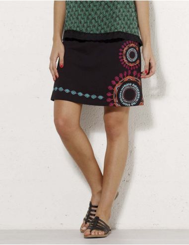 Falda malla 97% algodon 3% elastano estampado place