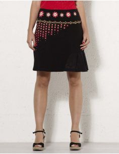 Falda malla 97% algodon 3% elastano banda devore