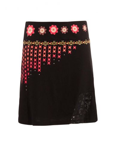 Falda malla 97% algodon 3% elastano banda devore