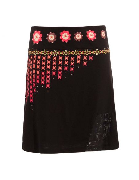 Falda malla 97% algodon 3% elastano banda devore