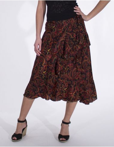 Falda poliester cruzada estampado alibaba