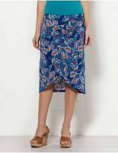 Falda malla 96% poliester 4% elastano estampado miel