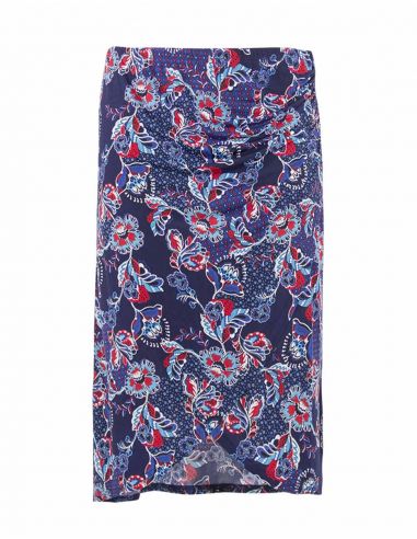 Falda malla 96% poliester 4% elastano estampado miel