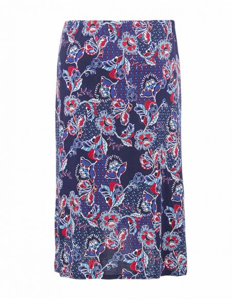 Falda malla 96% poliester 4% elastano estampado miel