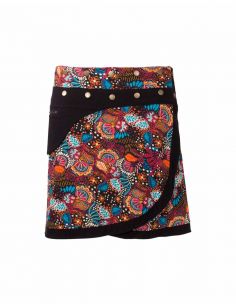 Falda malla 97% algodon 3% elastano con bolsillo estampado malaga 2