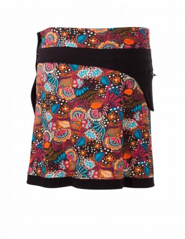 Falda malla 97% algodon 3% elastano con bolsillo estampado malaga