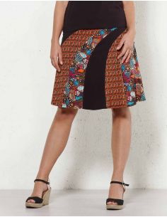 Falda malla 97% algodon 3% elastano con patchs