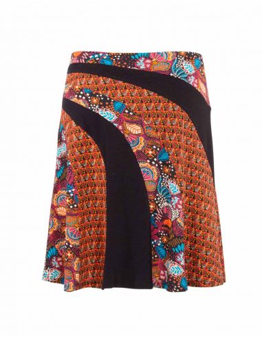 Falda malla 97% algodon 3% elastano con patchs