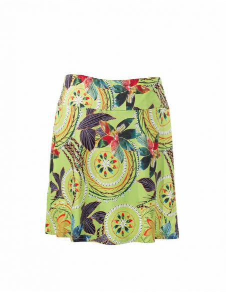 Falda malla 95% poliester 5% elastano estampado monaco