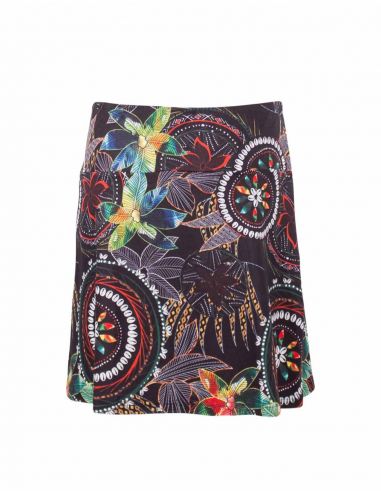 Falda malla 95% poliester 5% elastano estampado monaco