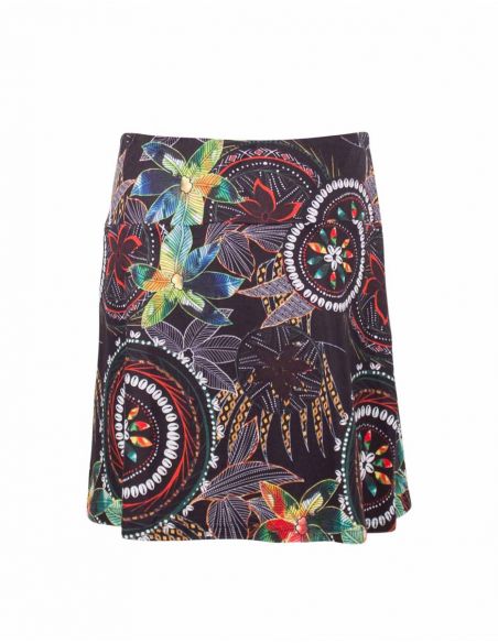 Falda malla 95% poliester 5% elastano estampado monaco