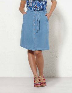 Falda viscosa sw con botones