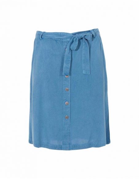 Falda viscosa sw con botones